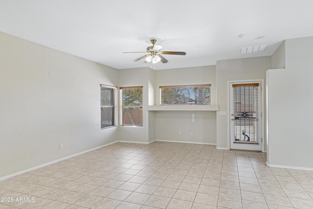 2861 E Morenci Rd, San Tan Valley, AZ 85143 - empty room featuring light tile patterned floors and a ceiling fan