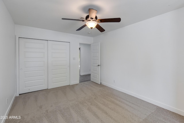 1820 W Seldon Way, Phoenix, AZ 85021 - unfurnished bedroom featuring carpet floors, baseboards, a closet, and ceiling fan