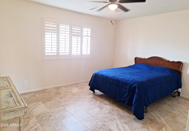 bedroom with ceiling fan