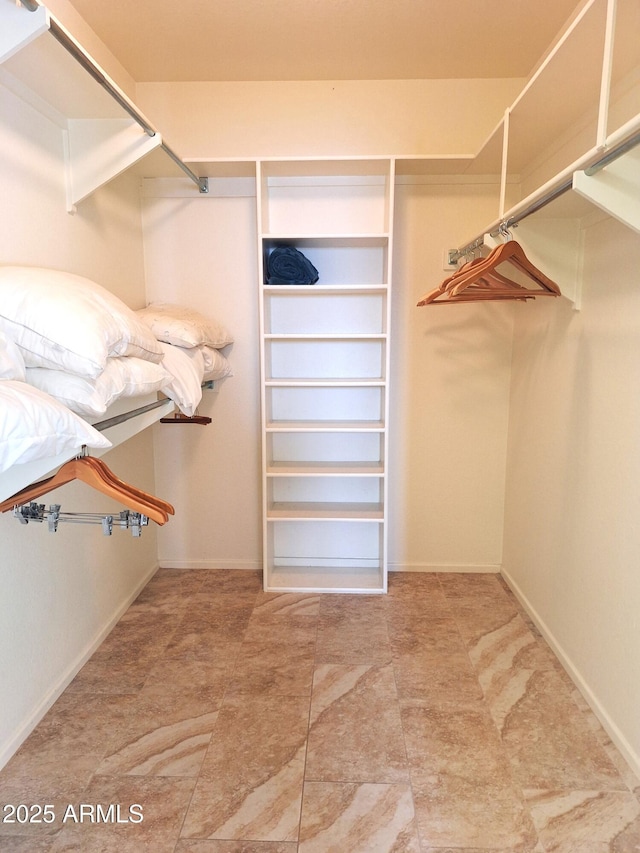 view of walk in closet