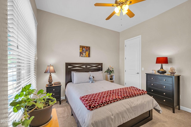 3125 W Desert Ln, Laveen, AZ 85339 - bedroom featuring light carpet and a ceiling fan