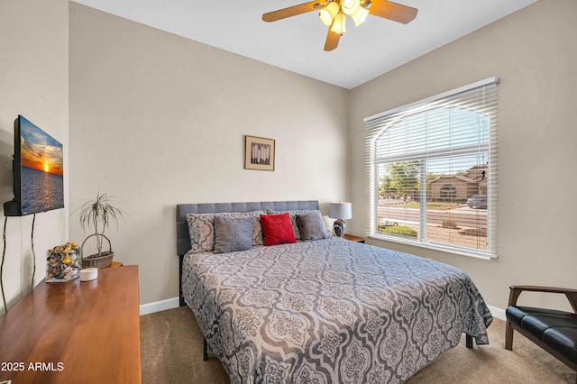3125 W Desert Ln, Laveen, AZ 85339 - carpeted bedroom with baseboards and a ceiling fan
