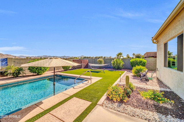 3125 W Desert Ln, Laveen, AZ 85339 - view of swimming pool with a fenced backyard and a patio