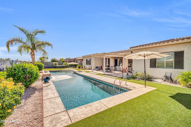 3125 W Desert Ln, Laveen, AZ 85339 - view of swimming pool featuring a pergola and a patio area
