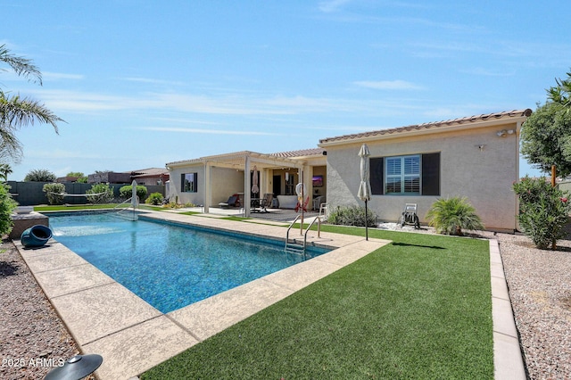 3125 W Desert Ln, Laveen, AZ 85339 - view of swimming pool featuring a pergola and a patio area