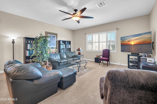 3125 W Desert Ln, Laveen, AZ 85339 - living room with ceiling fan and carpet flooring