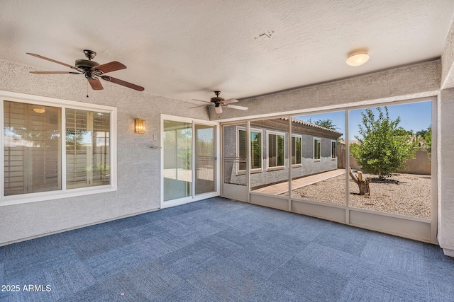 5529 E Holmes Ave, Mesa, AZ 85206 - unfurnished sunroom featuring ceiling fan