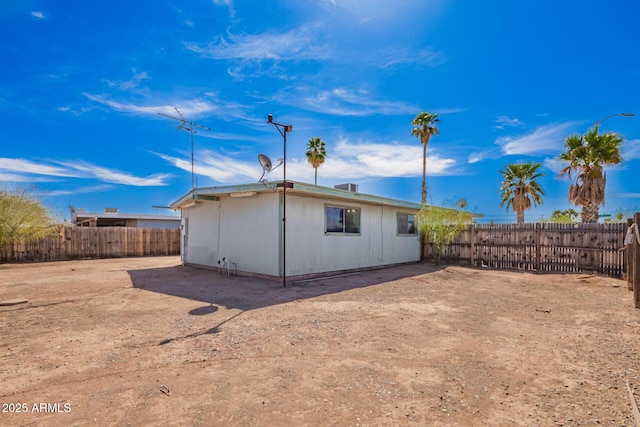 view of home's exterior featuring a fenced backyard