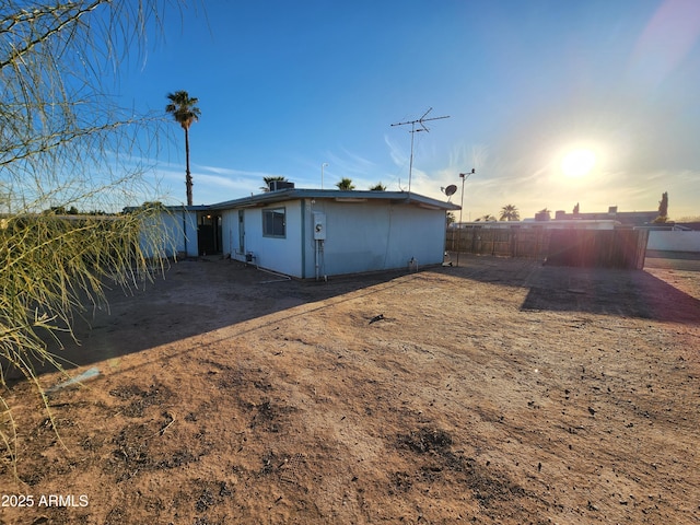 exterior space featuring fence