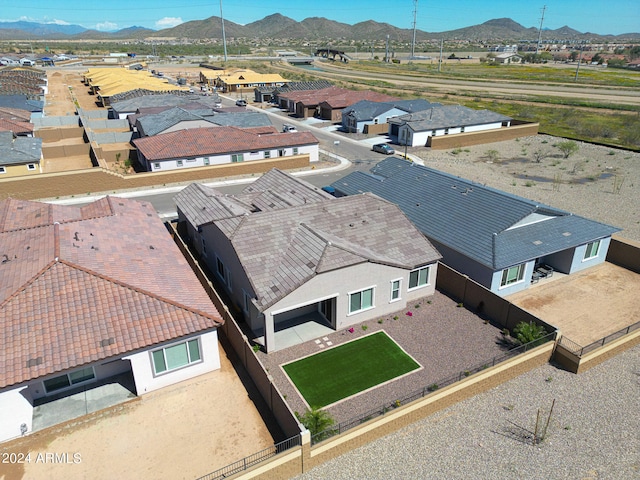 aerial view featuring a mountain view