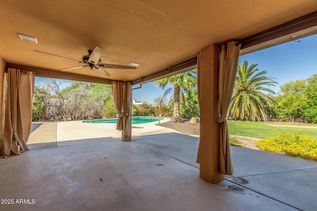 view of patio / terrace with ceiling fan