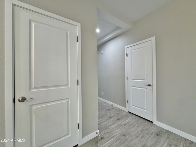 hallway featuring light hardwood / wood-style floors