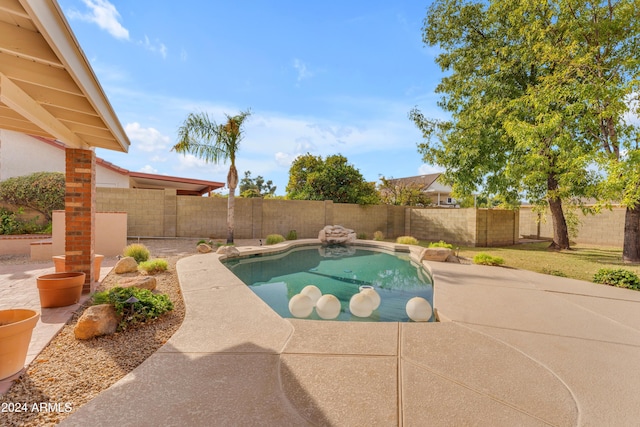 view of pool with a patio