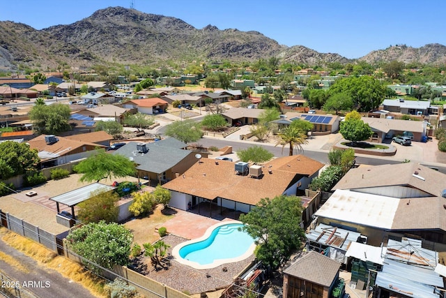 811 E Brown St, Phoenix, AZ 85020 - aerial view of residential area with a pool and mountains