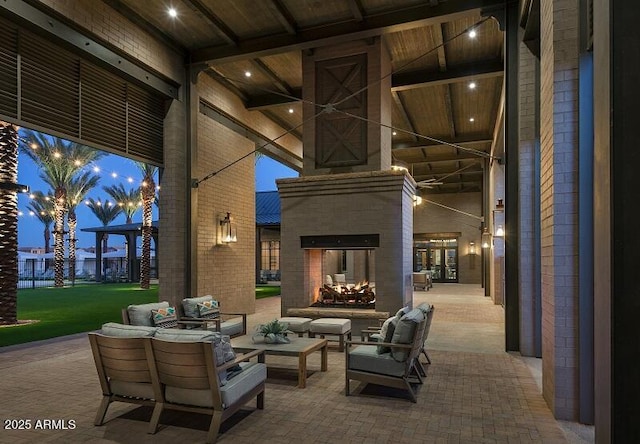 view of patio with an outdoor living space