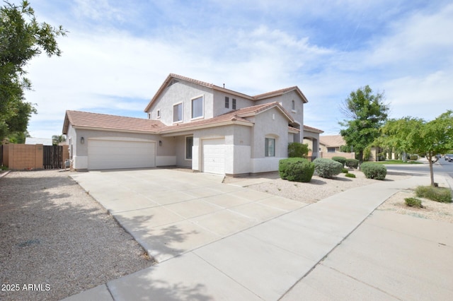 20258 S 196th St, Queen Creek, AZ 85142 - view of front of house with stucco siding, driveway, a garage, and a tiled roof