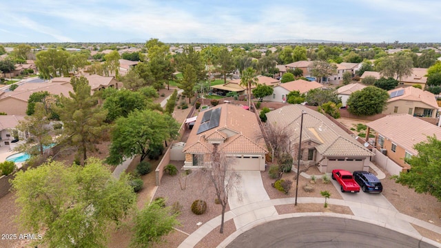 aerial view of residential area