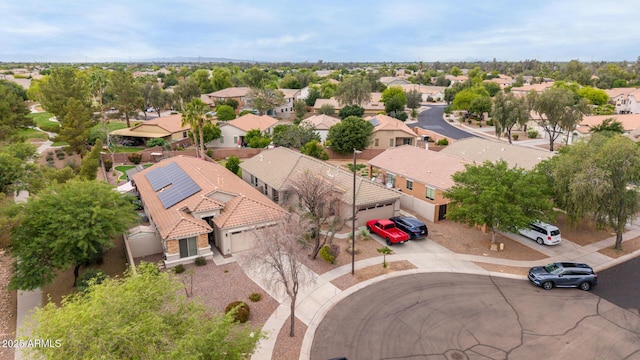 aerial view of residential area