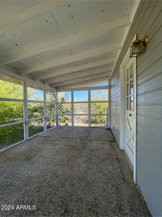 unfurnished sunroom with plenty of natural light