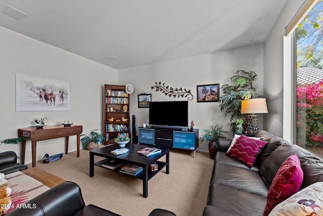 view of carpeted living room