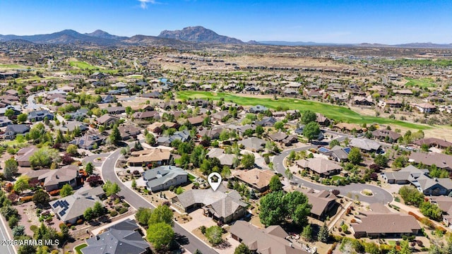 1568 Gettysvue Way, Prescott, AZ 86301 - aerial view of property and surrounding area with nearby suburban area, mountains, and a golf course