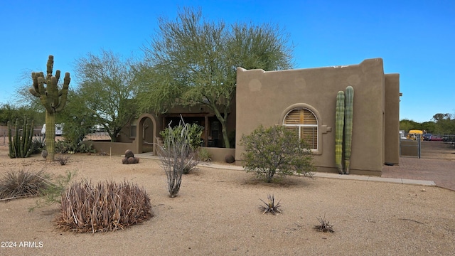 view of pueblo-style home