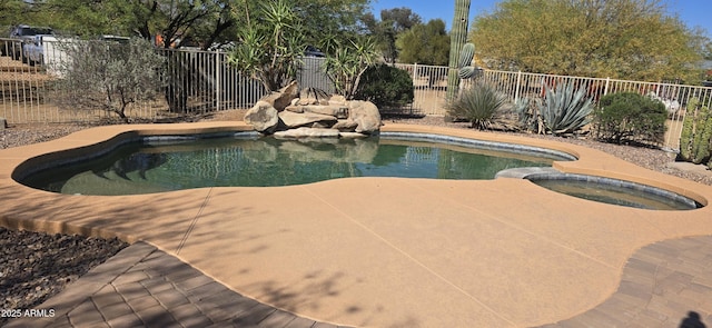 2926 W Tanya Trl, Phoenix, AZ 85086 - view of pool with a patio and a pool with connected hot tub