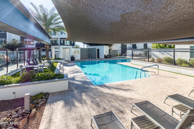 view of pool with a patio area