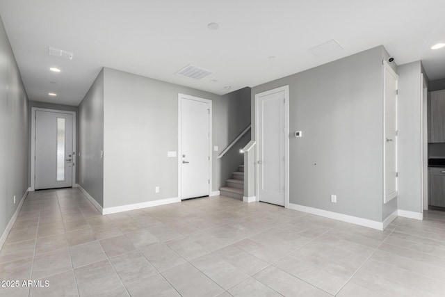 view of tiled spare room