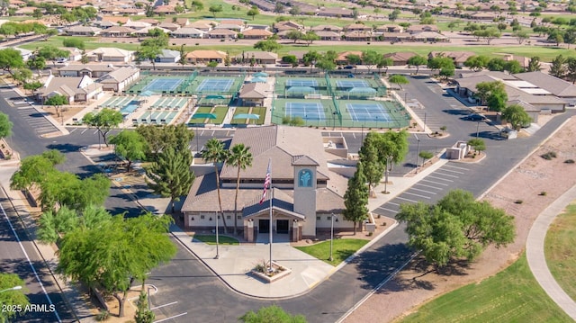 drone / aerial view with a residential view