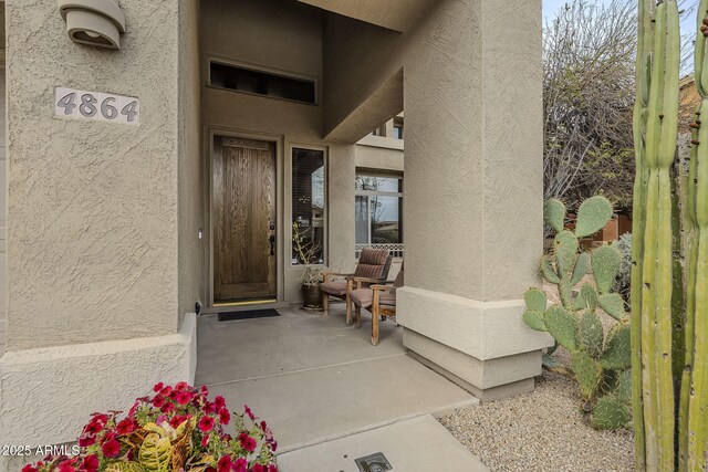 4864 E Eden Dr, Cave Creek, AZ 85331 - entrance to property featuring stucco siding