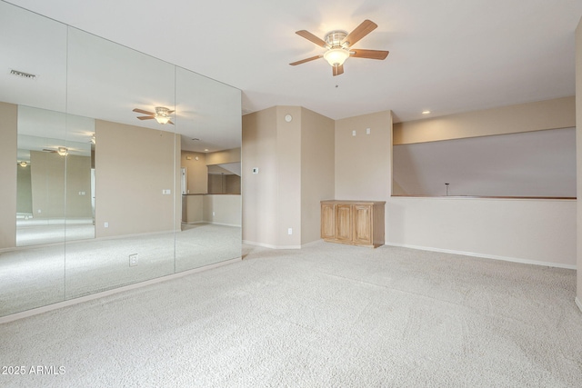 4864 E Eden Dr, Cave Creek, AZ 85331 - unfurnished room with visible vents, carpet, baseboards, ceiling fan, and recessed lighting