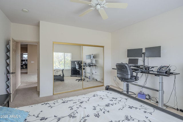 4864 E Eden Dr, Cave Creek, AZ 85331 - home office featuring ceiling fan and carpet floors