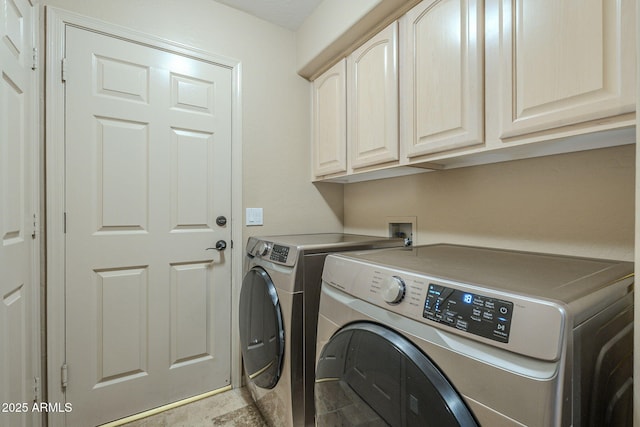 4864 E Eden Dr, Cave Creek, AZ 85331 - clothes washing area featuring washing machine and clothes dryer and cabinet space