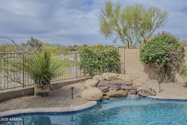 4864 E Eden Dr, Cave Creek, AZ 85331 - view of swimming pool featuring a fenced in pool and a fenced backyard
