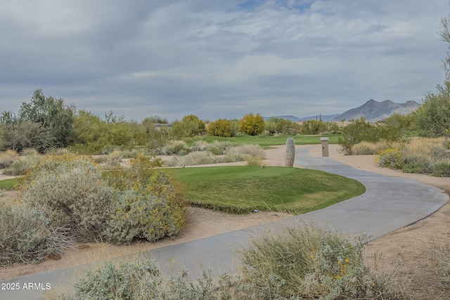 4864 E Eden Dr, Cave Creek, AZ 85331 - view of property's community featuring a mountain view and a lawn