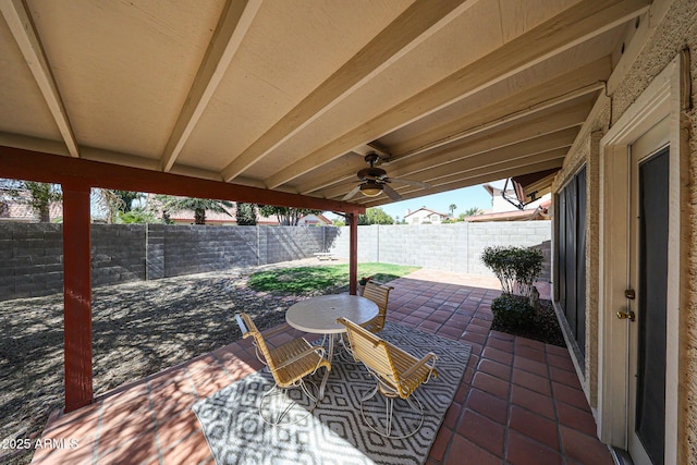 view of patio / terrace with a fenced backyard