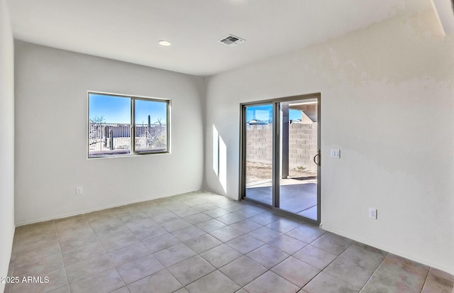 view of tiled empty room