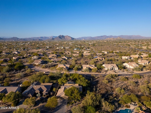 aerial view featuring a mountain view