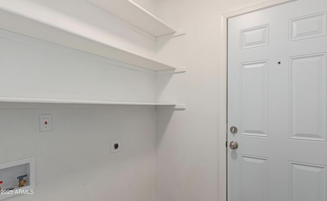 laundry area featuring washer hookup and electric dryer hookup