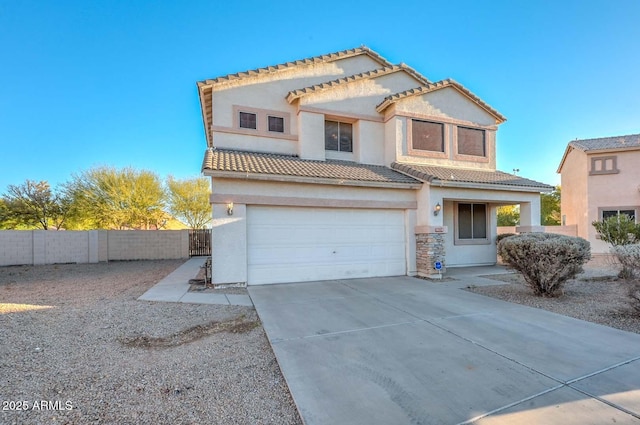 view of front of house featuring a garage