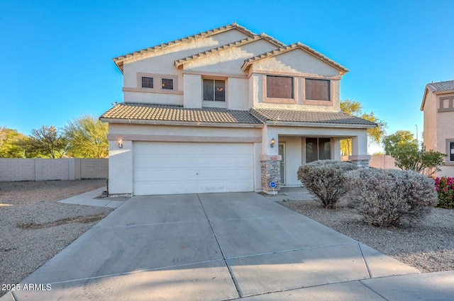 view of front of house featuring a garage