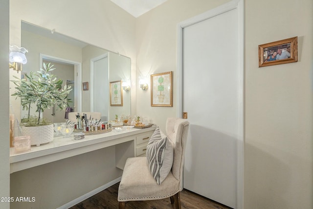 bathroom featuring wood finished floors