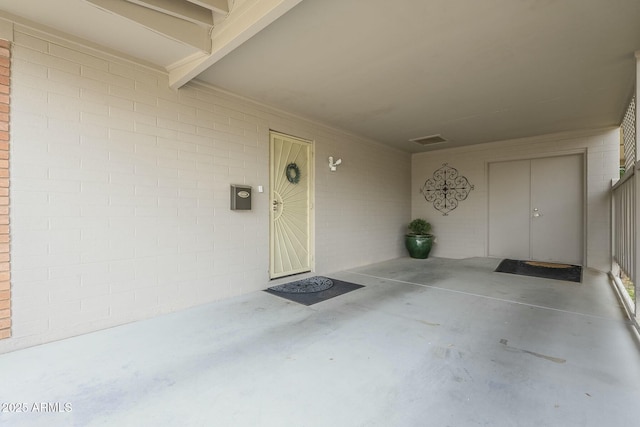 entrance to property with visible vents