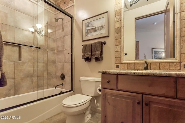 35195 N 98th St Unit 85, Scottsdale, AZ 85262 - full bath with toilet, vanity, and shower / bath combination with glass door