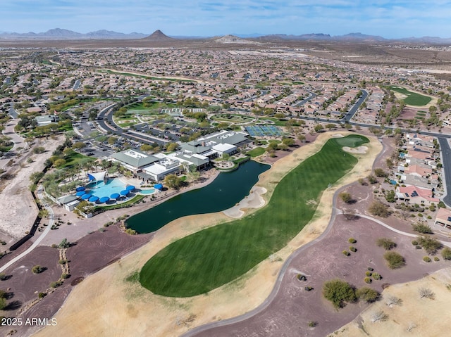 bird's eye view featuring a mountain view