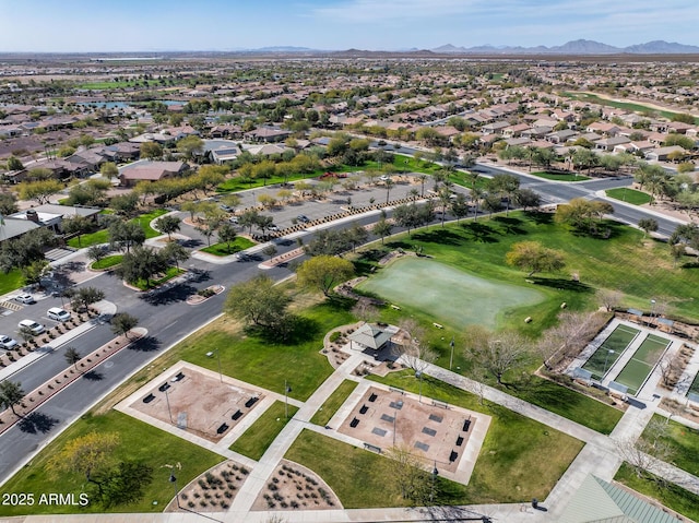 aerial view featuring a mountain view