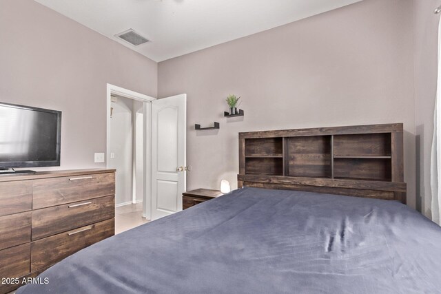 bedroom with visible vents