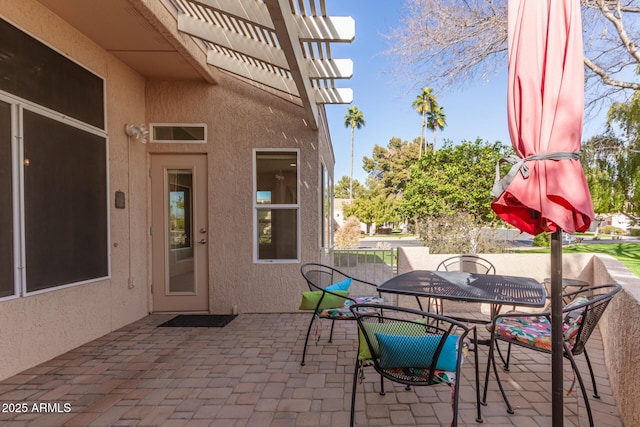 view of patio / terrace with a pergola