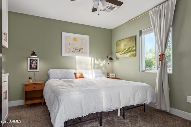 1702 W Glenrosa Ave, Phoenix, AZ 85015 - bedroom featuring carpet floors, baseboards, and ceiling fan